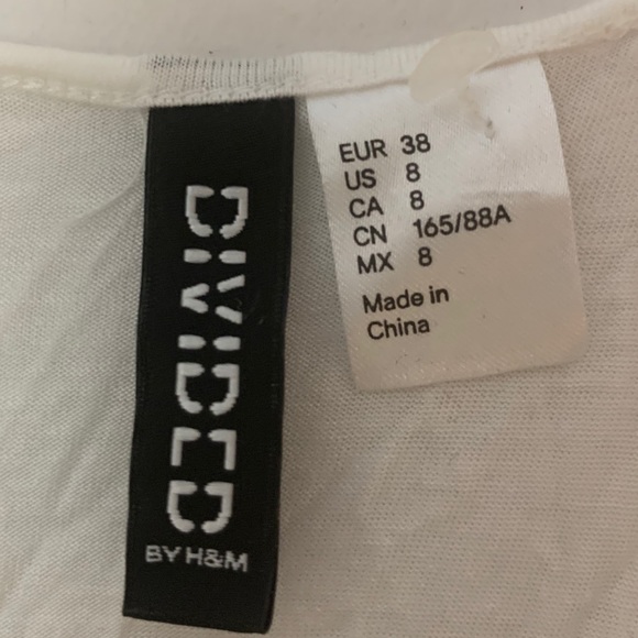 H&M Divided White Tank Top With Leopard Print Bow - Picture 4 of 5